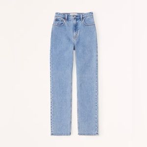 Abercrombie & Fitch Ultra High Rise 90s Straight Jean- Medium Wash